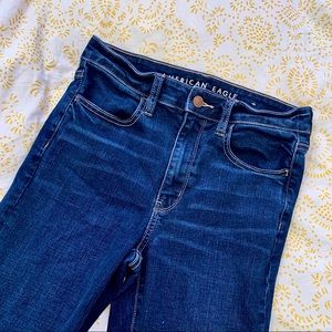 AE Dark Blue High Waist Jeans